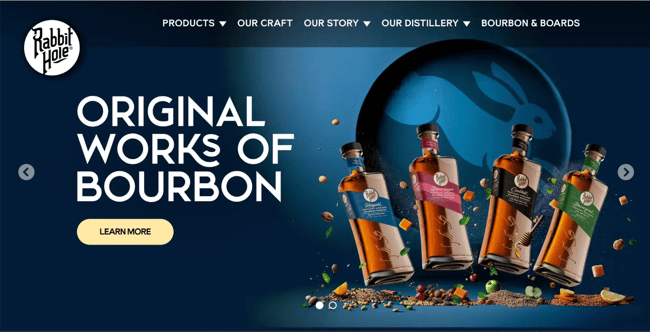 website home page design, rabbithole